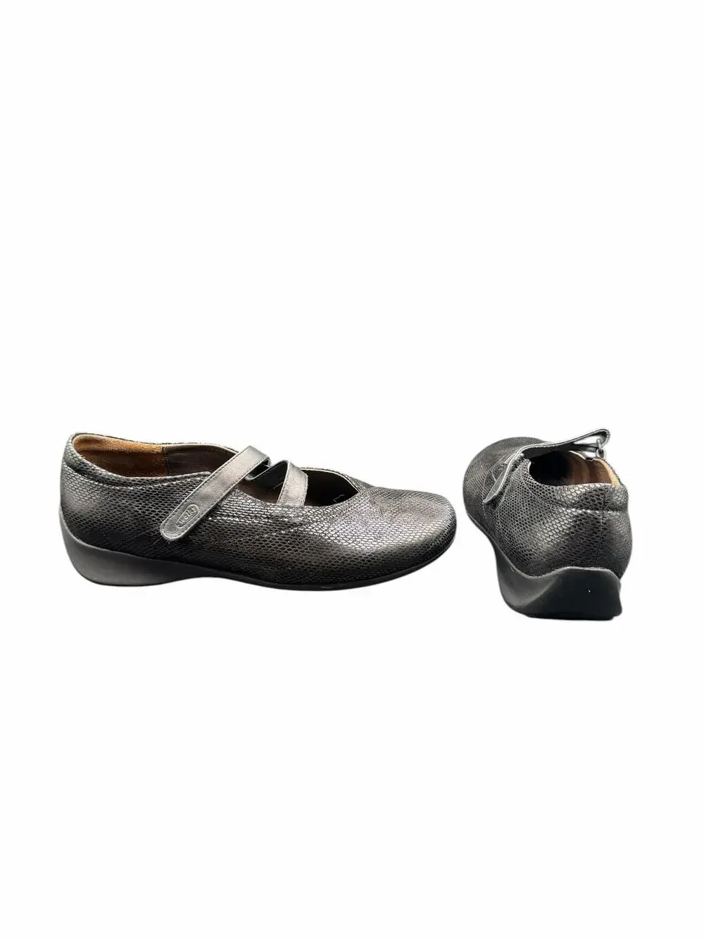 Wolky Mary Jane Shoes Black Leather Comfort EU 40 US 8.5-9